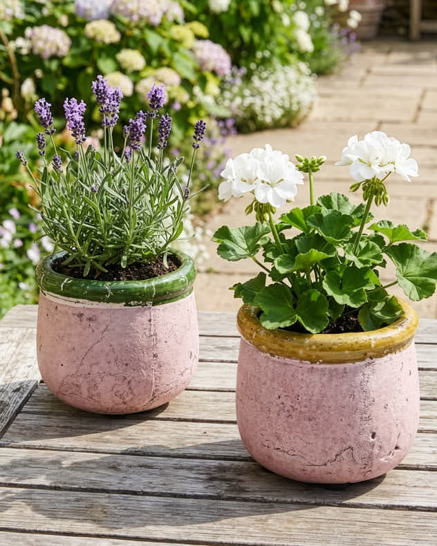 Round Terracotta Planters