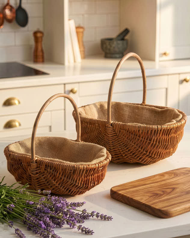 Round Willow Trug Basket