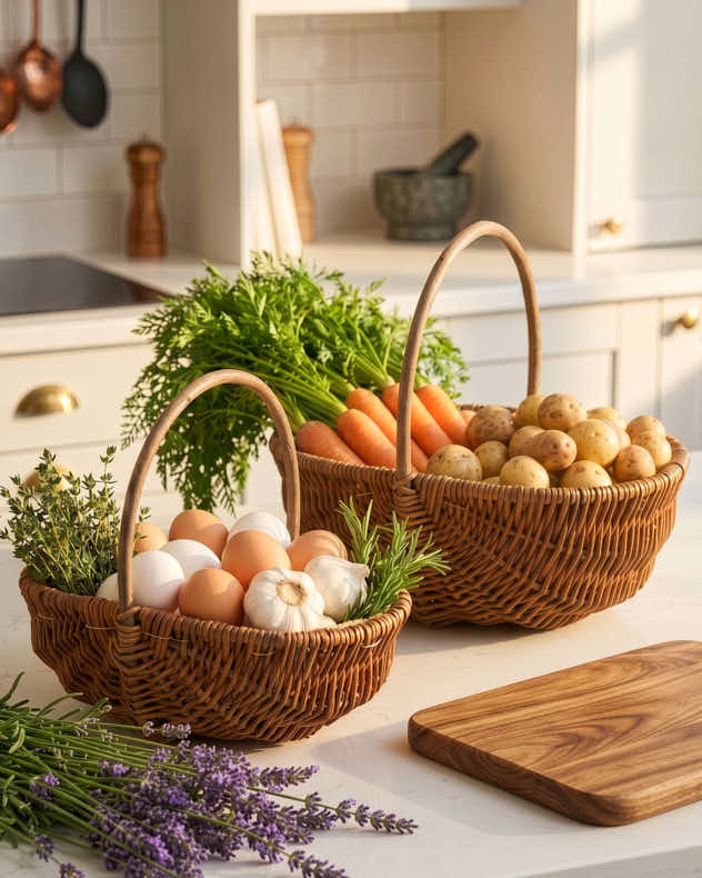 Round Willow Trug Basket