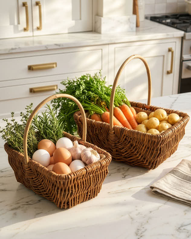 Rectangular Willow Egg Basket
