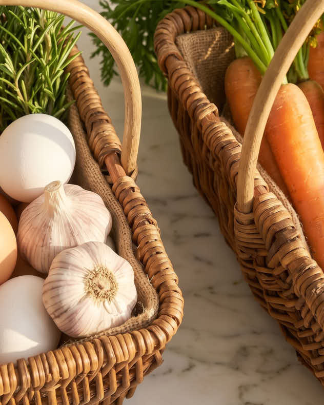 Rectangular Willow Egg Basket