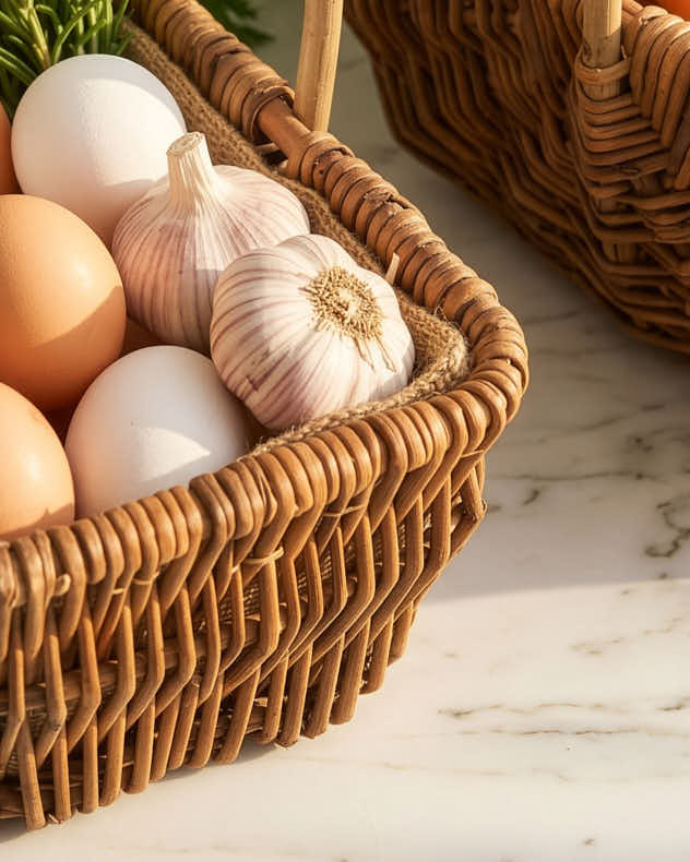 Rectangular Willow Egg Basket