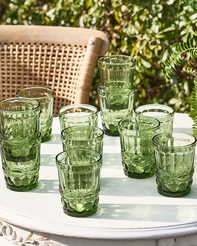 Wine Glasses - Set of Palazzo Green Tumblers