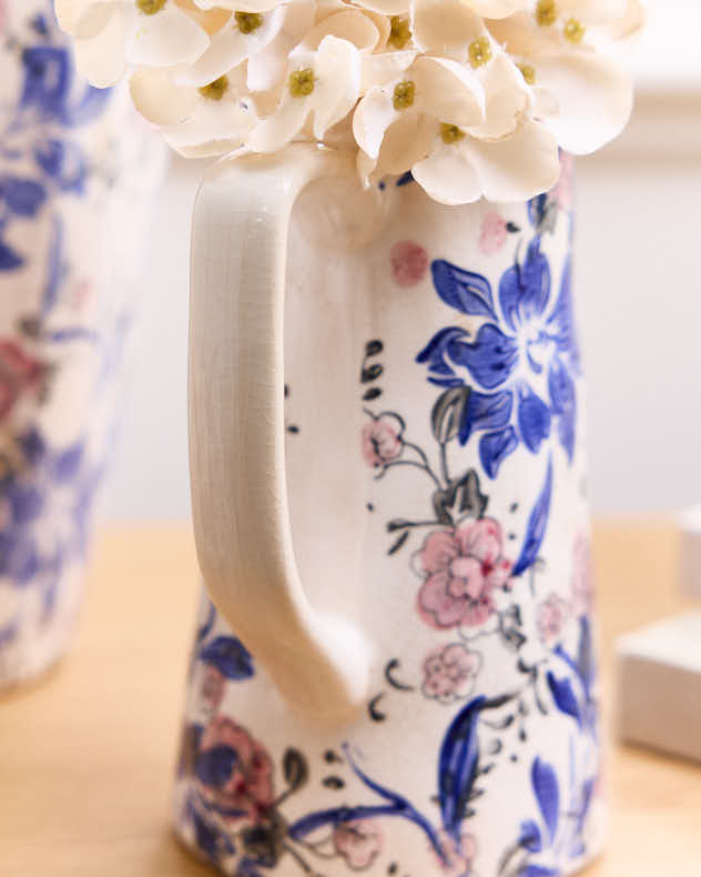 Blue Lotus Pitcher Jug Vase