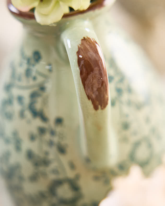 Tall Handled Ceramic Vase