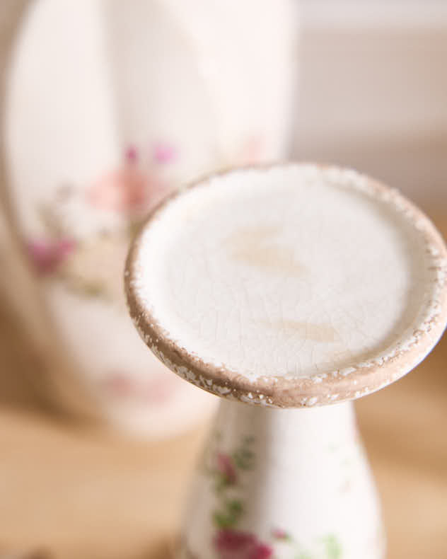 Candle Holders - Floral Ceramic Candle Holder