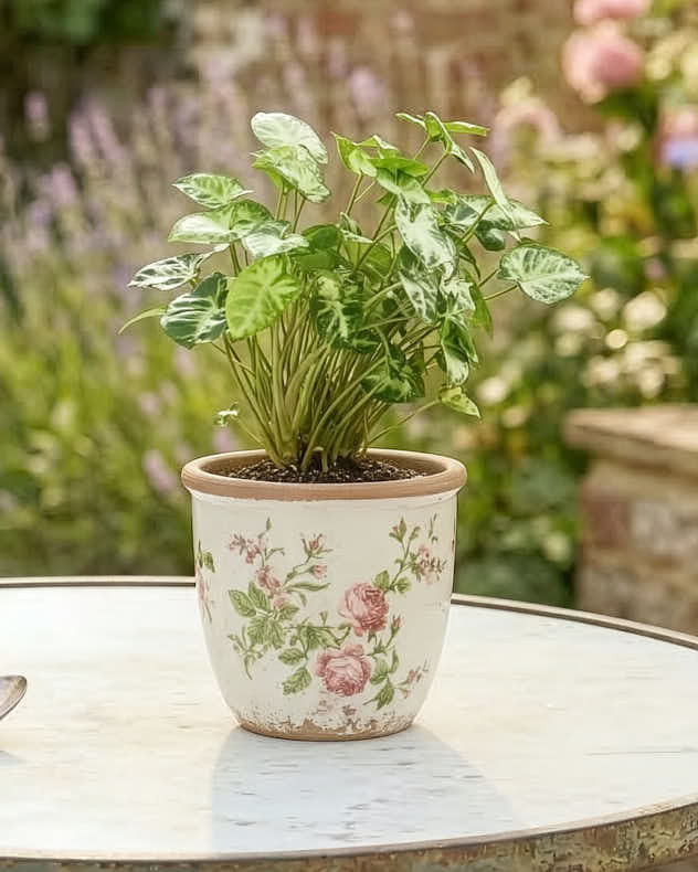 Pink Ceramic Pots & Planters - Ceramic Floral Planter