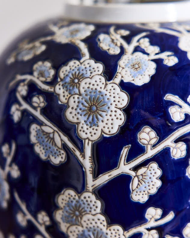 Midnight Blue Dahlia Vase