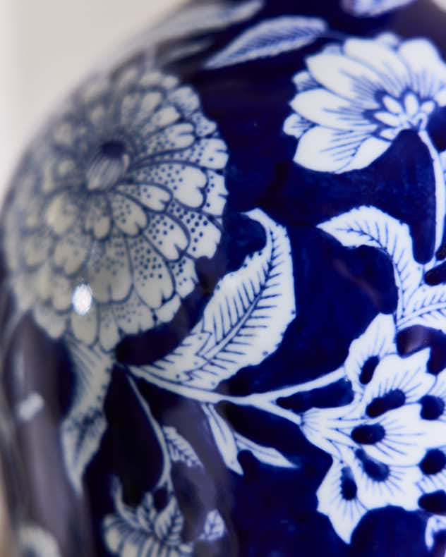 Midnight Blue Dahlia Vase