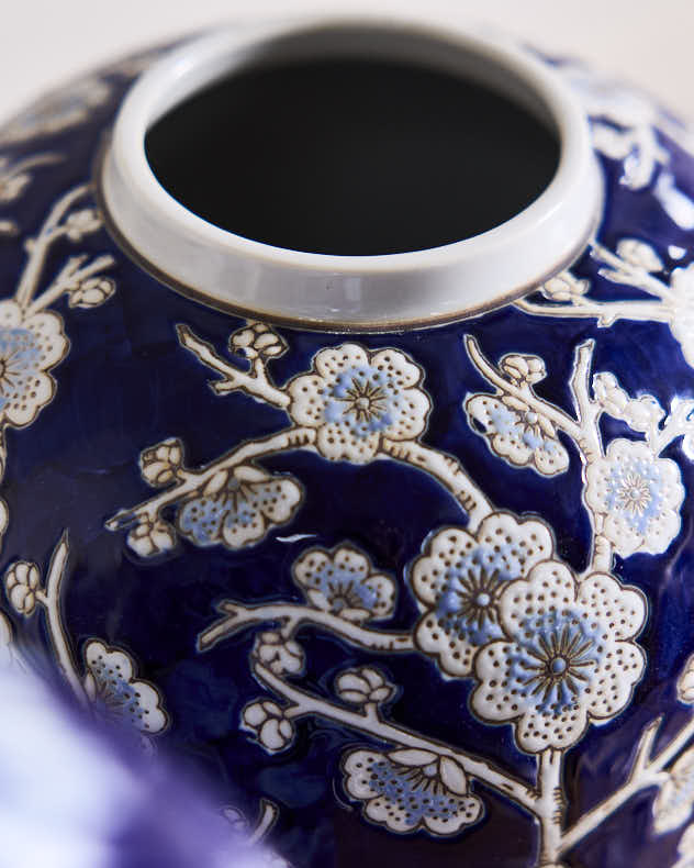 Midnight Blue Dahlia Vase