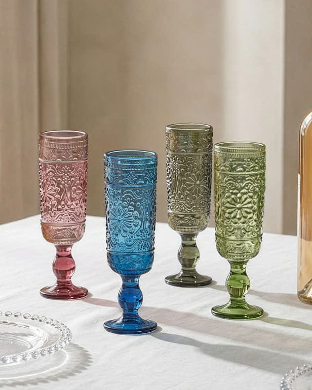 Fontaine Set of 4 Champagne Flutes