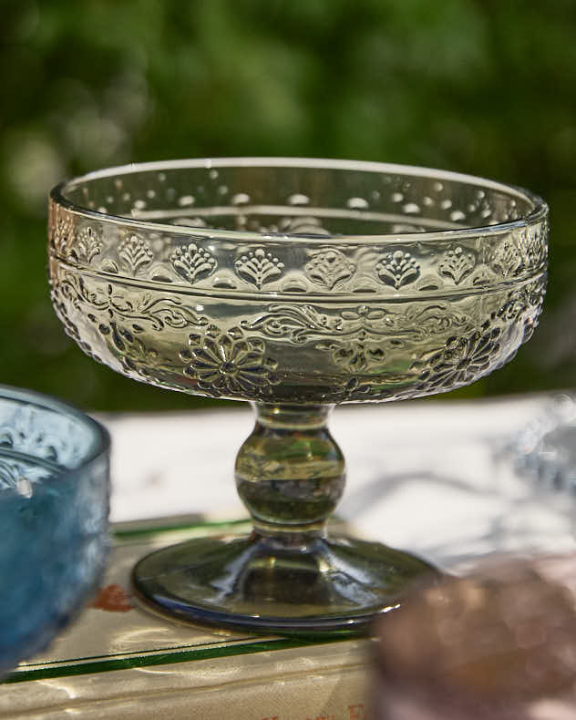 Ensemble de 4 bols en verre sur pied Fontaine