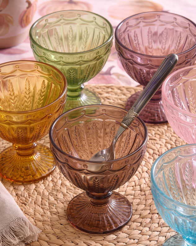 Roselle Set of 6 Footed Bowls