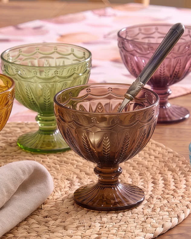 Roselle Set of 6 Footed Bowls