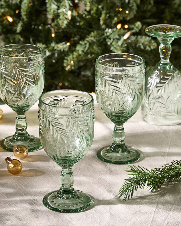 Laurier Leaf Set of 2 Wine Goblets
