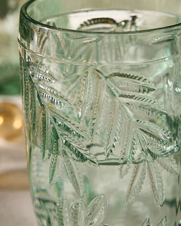 Ensemble de 4 verres à pied Laurier en relief