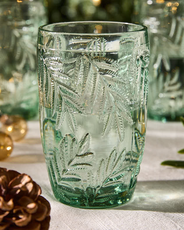 Ensemble de 4 verres à pied Laurier en relief