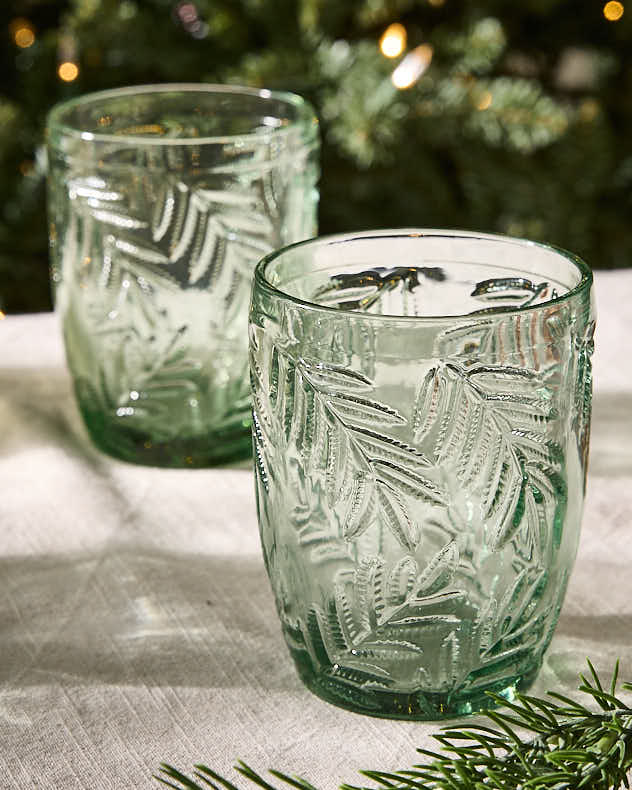 Laurier Leaf Set of 2 Short Tumblers