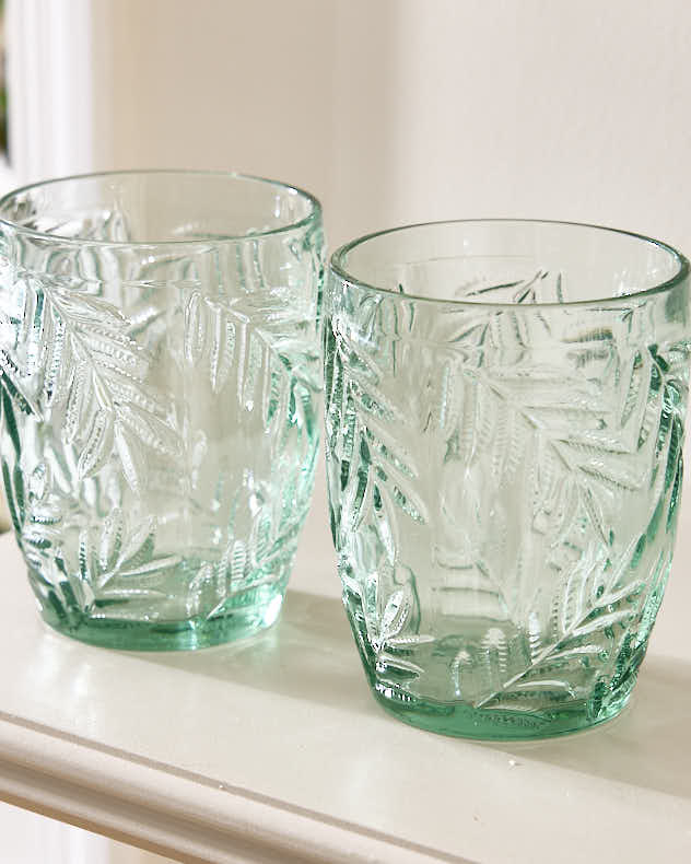Laurier Leaf Set of 2 Short Tumblers