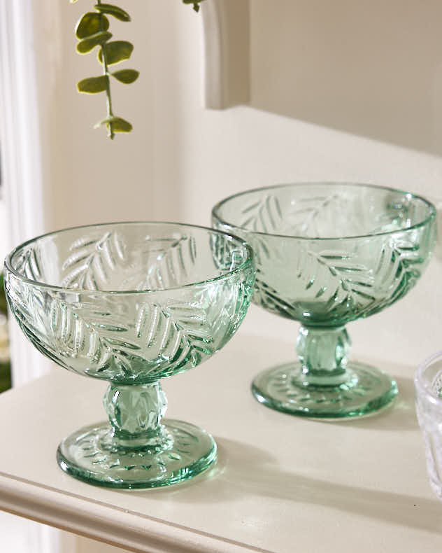 Bols à dessert en verre Laurier