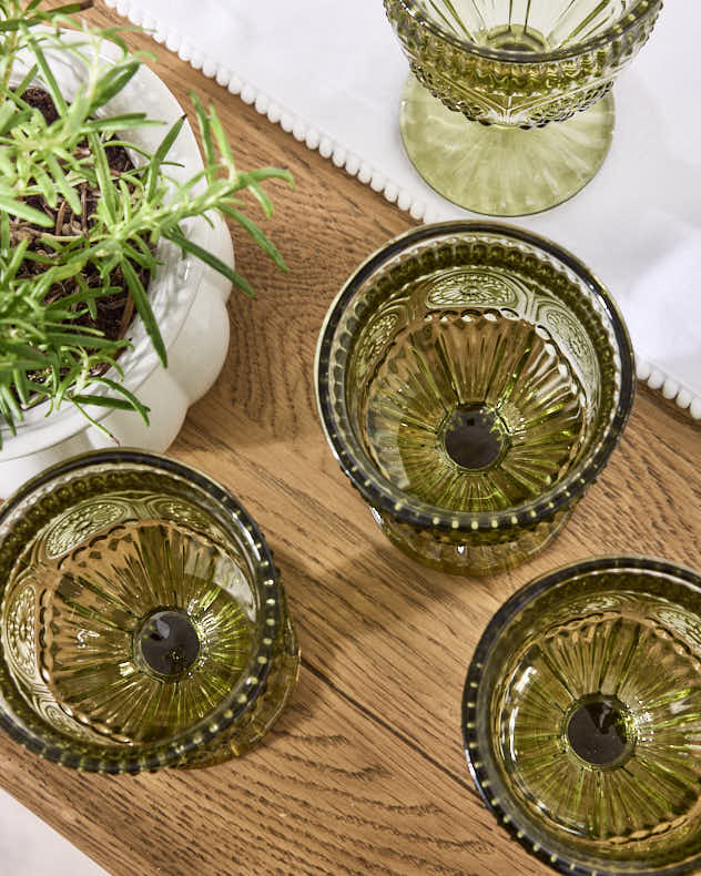 Wine Glasses Set of 4 - Palmas Green Wine Goblet