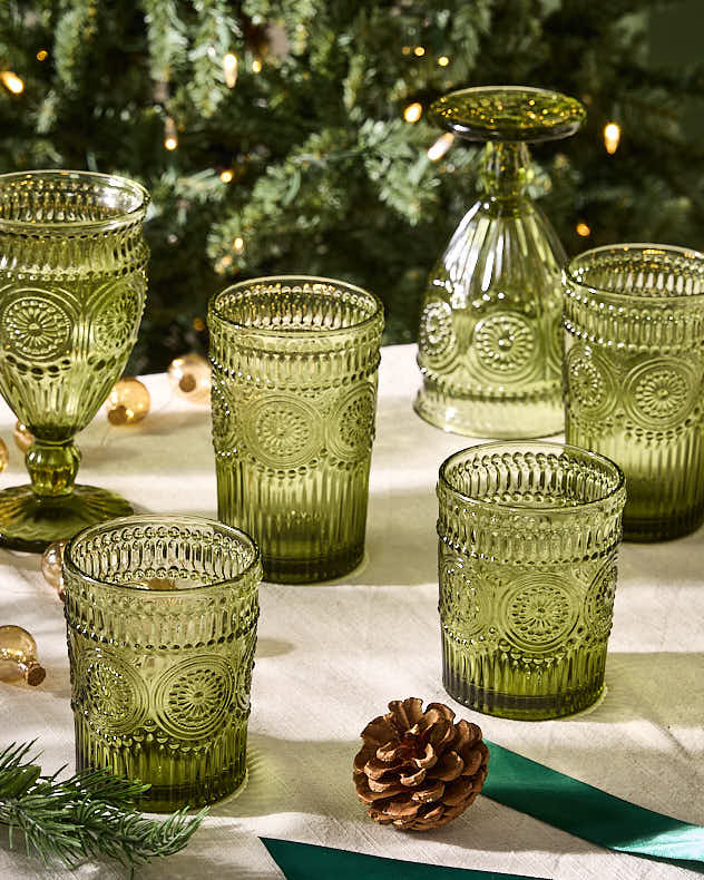 Palmas Green Glassware Collection