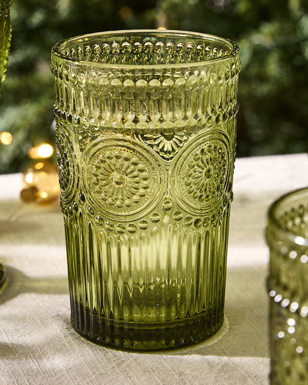 Palmas Green Glassware Collection