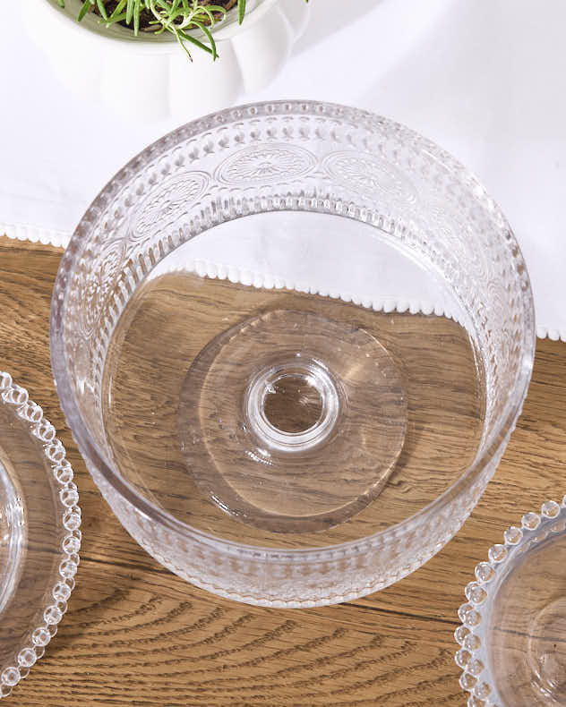 Palmas Embossed Footed Trifle Bowl