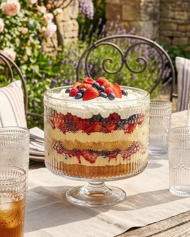 Palmas Embossed Footed Trifle Bowl