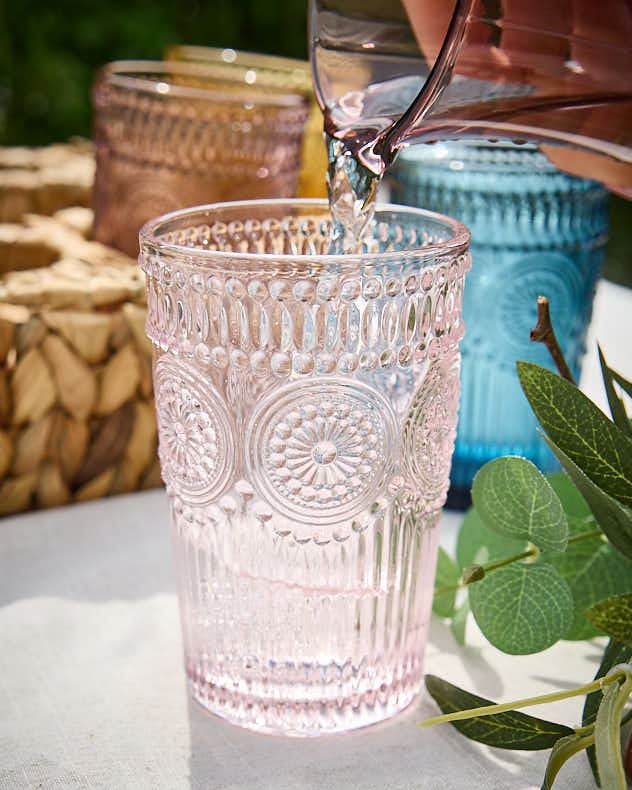 Carafe and Tumblers in Woven Holder