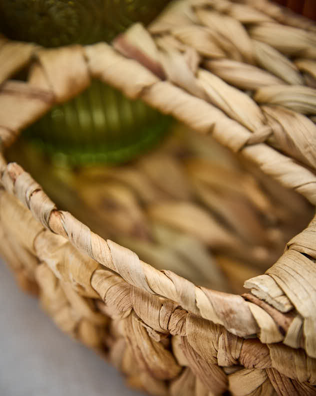 Carafe and Tumblers in Woven Holder