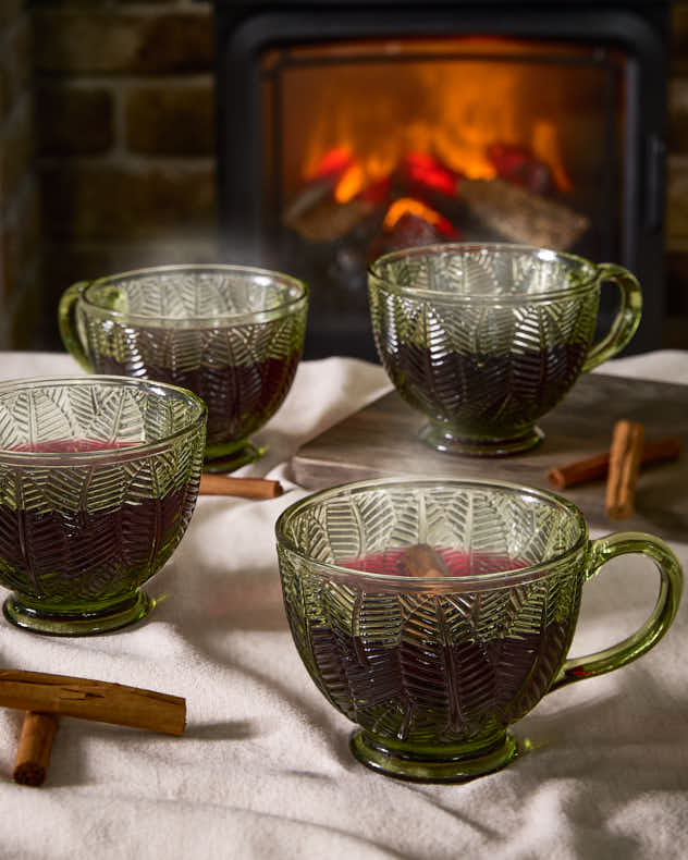 Botanical Green Leaves Cup