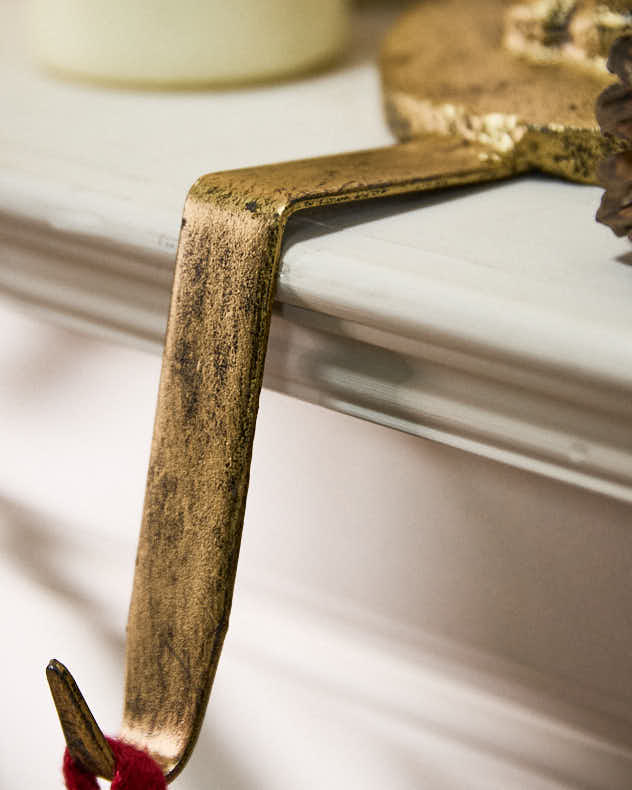 Gold Nutcracker Stocking Holder