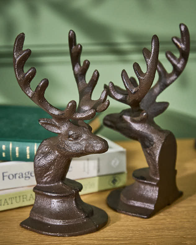 Stag Head Bookends