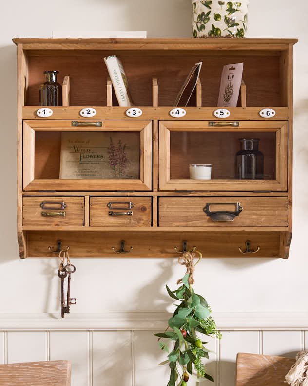Brown Wood Storage - Wooden Shelving Unit Organiser