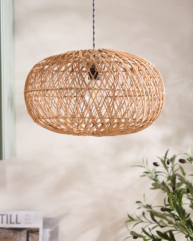 Round Diamond Woven Pendant Shade