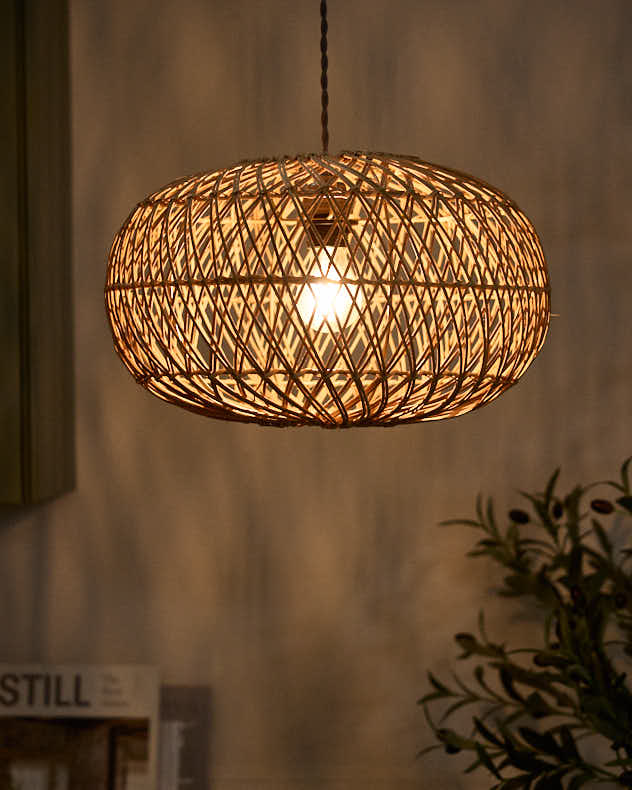 Round Diamond Woven Pendant Shade