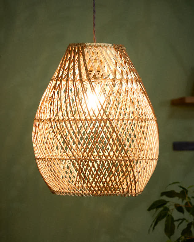 Teardrop Diamond Woven Pendant Shade