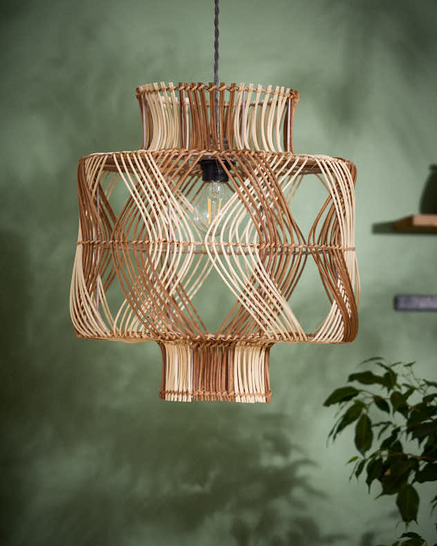Two-Tone Woven Ceiling Shade