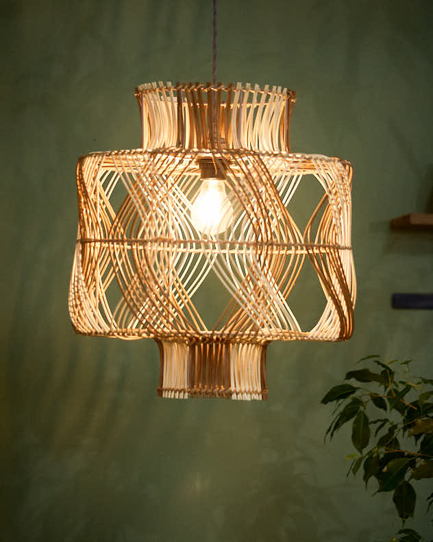 Two-Tone Woven Ceiling Shade