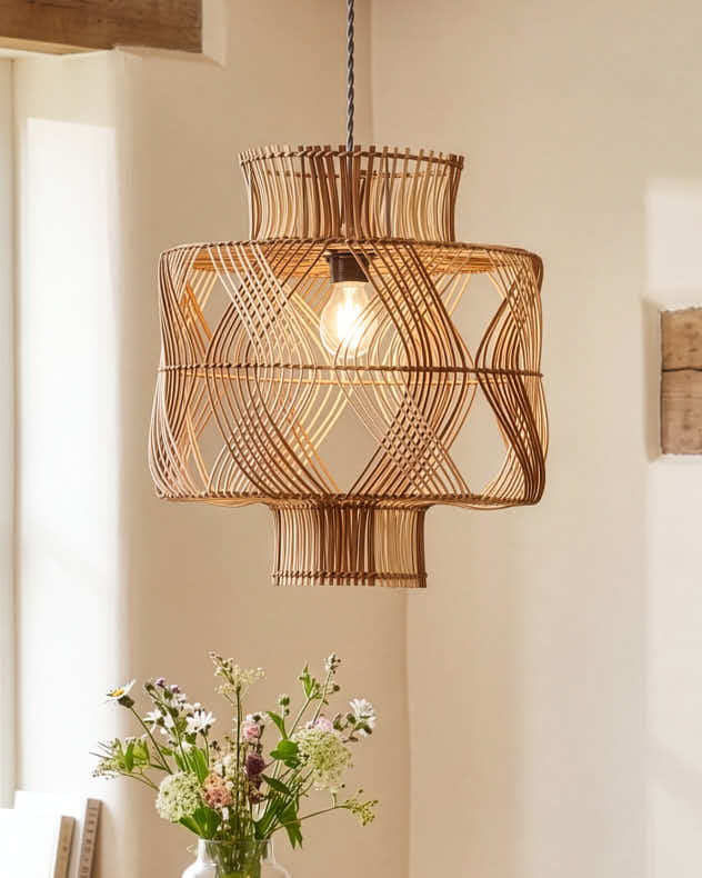 Two-Tone Woven Ceiling Shade