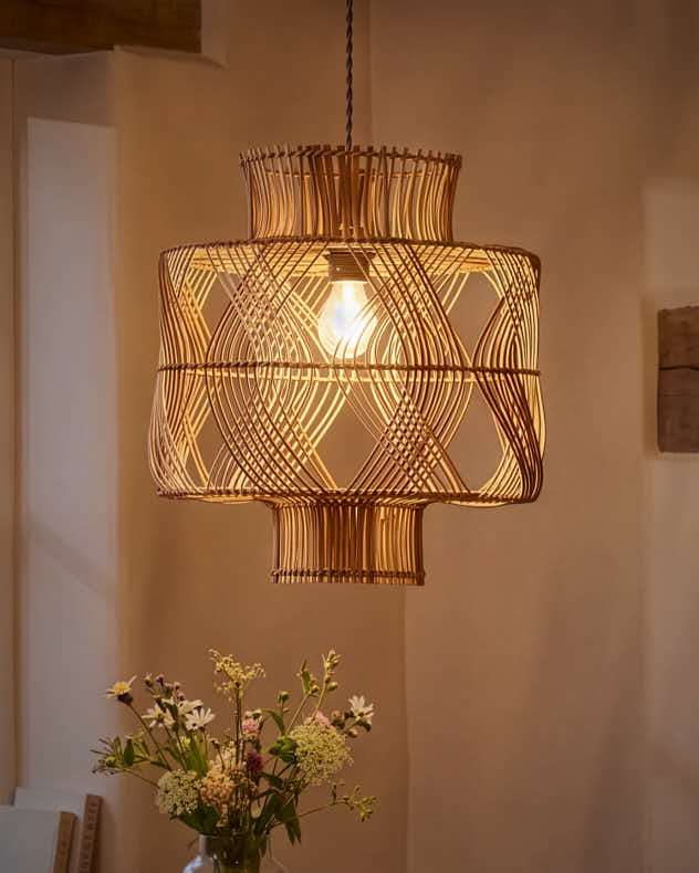 Two-Tone Woven Ceiling Shade