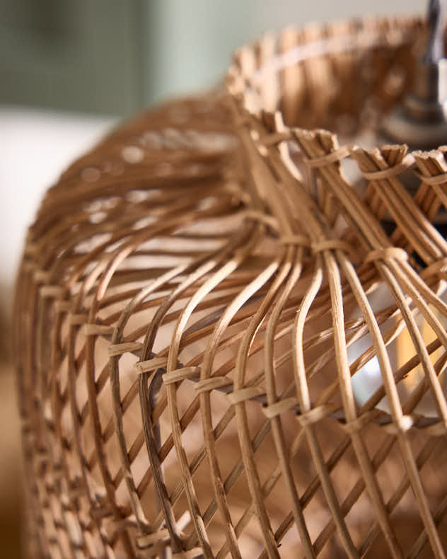 Light Shade - Boxed Diamond Woven Pendant Shade