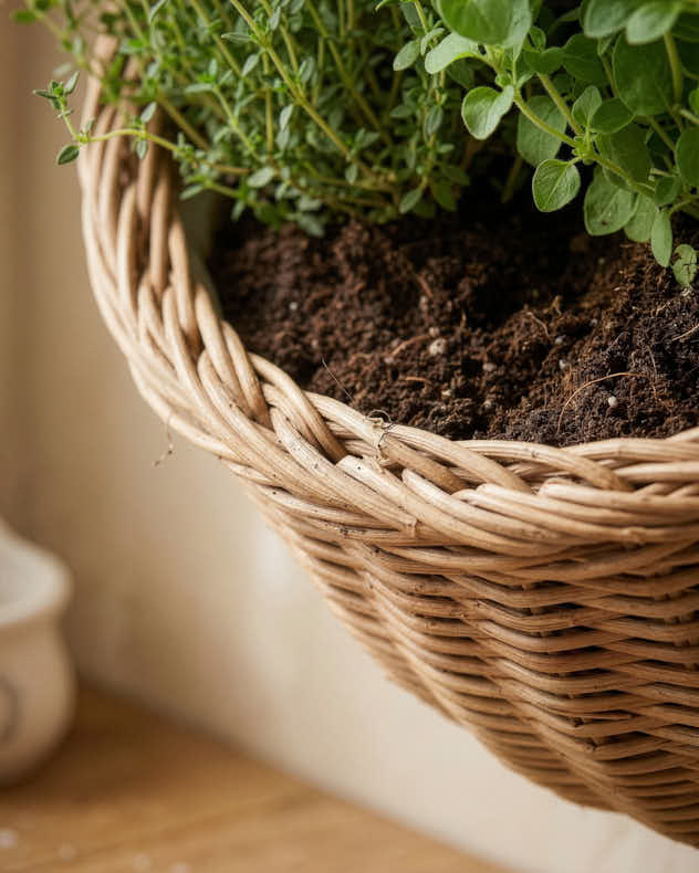 Pots & Planters - Set of 2 Round Wall Hanging Baskets