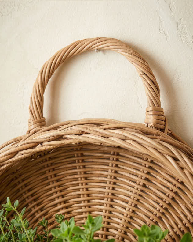 Set of 2 Round Wall Hanging Baskets