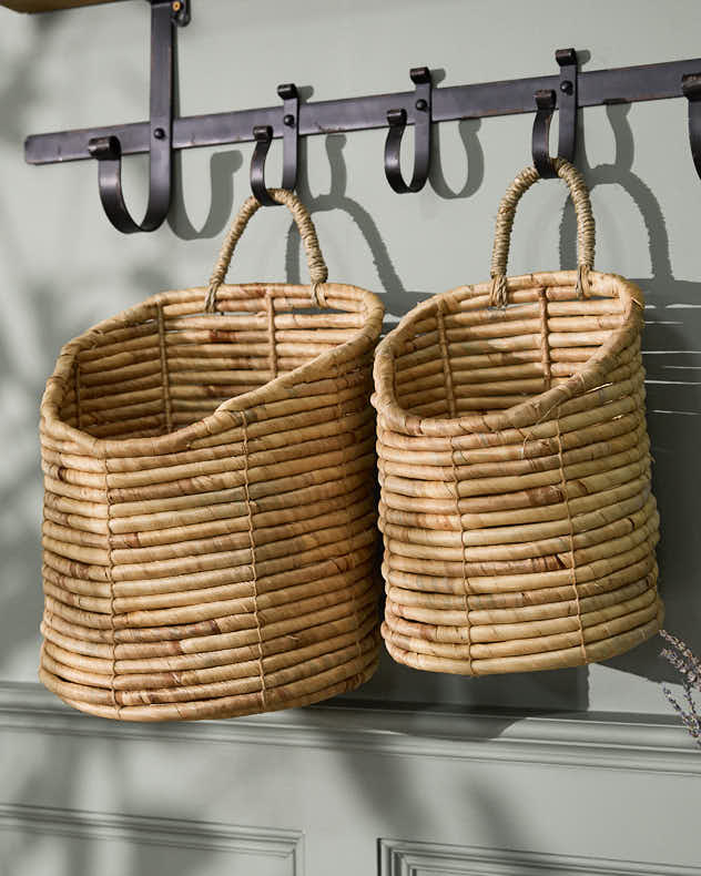 Set of 2 Long Wall Baskets