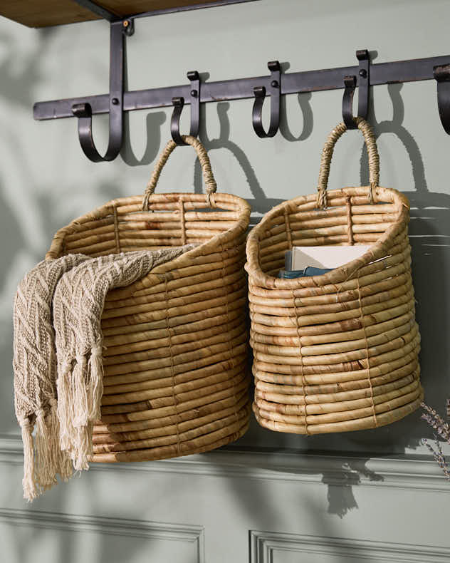 Set of 2 Long Wall Baskets