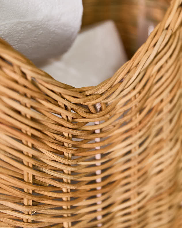 Fluted Toilet Roll Holder and Basket
