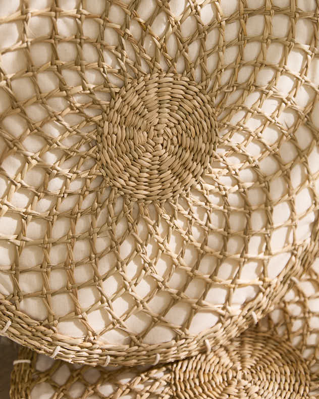 Ambala Woven Round Floor Cushion