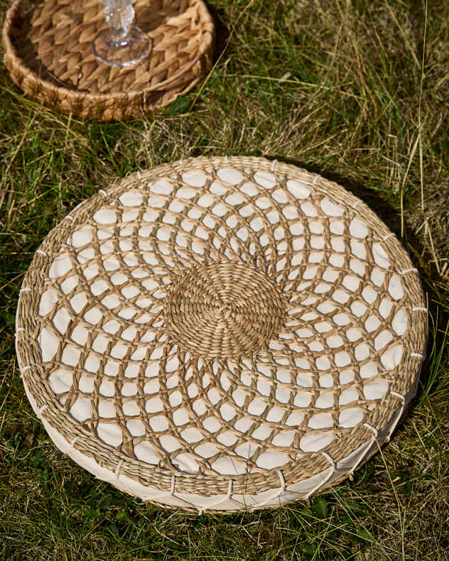 Ambala Woven Round Floor Cushion